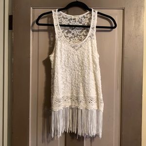 White Lace crop top great for an event or festival